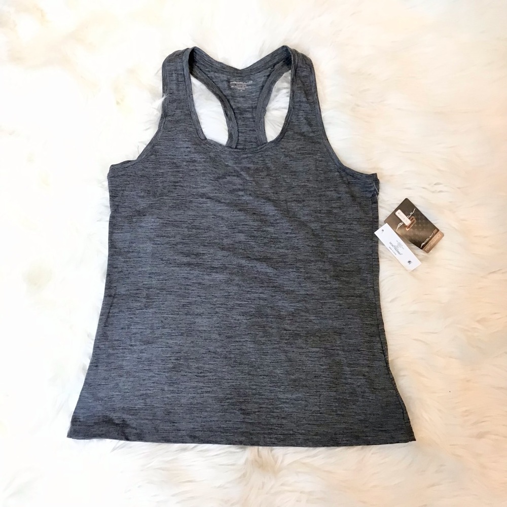 Activ8 Womens Gray RacerBack Athletic Work-Out Tank Top - Picture 2 of 7